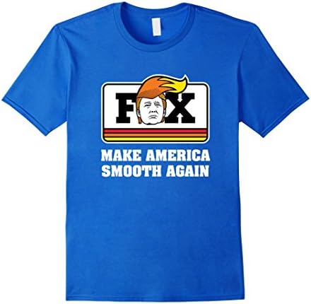 Men's Fox Trump - Make America Smooth Again - Funny Cycle T Shirt XL Royal Blue