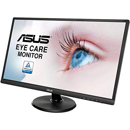 Asus VA249HE 23.8 Full HD 1080P HDMI VGA Eye Care Monitor with 178 Wide Viewing Angle,Black