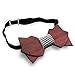 Wooden Bow Tie 100% Premium Quality Natural Handmade Wood Men and Boys Bowtie Adjustable Length Bow Tie for Wedding Party