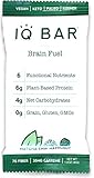 IQ BAR Brain Food Bar, Matcha Chai Hazelnut, 7g Fiber, 6g Protein, 4g Net Carbs, Keto, Paleo, Vegan, Gluten Free, Low Carb, 1.6oz Bar, 12 Count