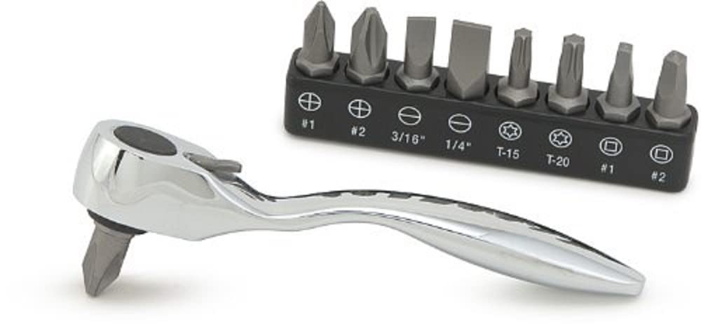 Titan 11205 3-1/2-Inch Offset Micro Ratcheting Bit Driver and Bit Set — image 1
