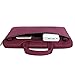 MOSISO Laptop Shoulder Bag Compatible with MacBook Air/Pro, 13-13.3 inch Notebook, Polyester Flapover Briefcase Sleeve Case, Wine Red
