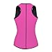 FeelinGirl Women's Vest Sport Girdle Waist Trainer Trimmer L,Large,Pink