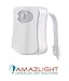 Motion Activated Toilet Night Light by AmazLight - 8-Color Motion Sensor LED Toilet Light - Great for Potty Training - Fits Any Toilet