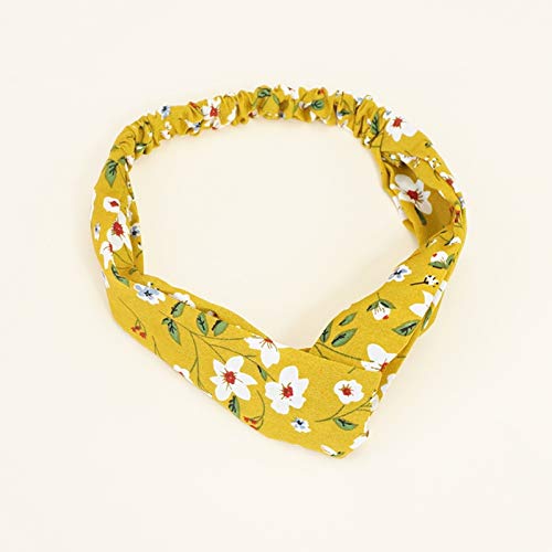 10 Pcs Boho Headbands for Women Flower Printing Twisted Criss Cross Elastic Head Wrap Cute Hair Accessories with a Gift Bag