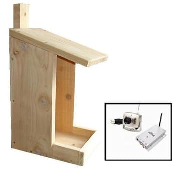 Bird Feeder Wth Wireless Colour Ir Camera Cedar Bird Table