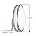 LUXRITE LED Flush Mount Ceiling Light, 16 Inch, Dimmable, 5000K Bright White, 1960lm, 26W Ceiling Light Fixture, Energy Star & ETL - Perfect for Kitchen, Bathroom, Entryway, and Living Room