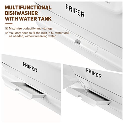 Frifer Portable Countertop Dishwashers, intelligent Automatic Mini