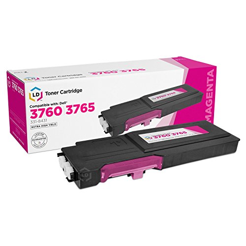 LD Compatible Toner Cartridge Replacement for Dell C3760 & C3765 Extra High Yield (4 Black, 2 Cyan, 2 Magenta, 2 Yellow, 10-Pack) - Thumbnail 4