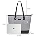 UTOTEBAG Women 15.6 Inch Laptop Tote Bag Notebook Shoulder Bag Lightweight Multi-Pocket Nylon Business Work Office Briefcase for Computer/MacBook/Ultrabook (Grey)