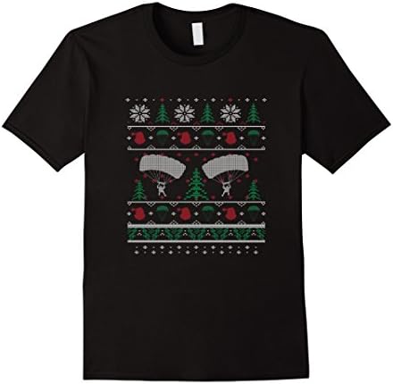 Mens xmas-skydiving Tshirt XL Black