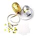 TrueGold Gold Glitter Balloons Silver Confetti Balloons 20 Pack | Curling Ribbon Rolls & Flower Clips | Balloons with Confetti Foil Dot Mylar | for Unicorn Birthday Party Wedding