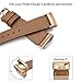 SWEES Leather Bands Compatible for Fitbit Charge 4, Charge 3 & Charge 3 SE Fitness Tracker, Genuine Leather Band Strap Wristband Replacement for Women Men Small Large, Black, Rose Gold, Beige, Brown
