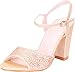 Cambridge Select Women's Open Toe Crystal Rhinestone Chunky Block High Heel Dress Sandal,10 B(M) US,Champagne Glitter