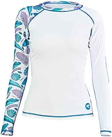 LEEYA Rash Guard Women - LAYATONE Swimwear Top UPF50+ Long Sleeves Rashguard Dive Skin Swim T-Shirt for Surfing Swimming Diving Outdoor Watersports Yoga Beach