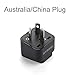 TESSAN Grounded Universal Travel Plug Adapter USA to Australia/China Travel Prong Converter Adapter Plug Kit for Australia/China(Type A) - 3 Pack