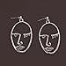 Human Face Dangle Earrings Drop Hoops Studs Cuffs Ear Wrap Pin Vine Dangling Hollow Out Charms Jewelry Silver Style 1