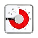 Countdown Timer 7.5 inch; 60 Minute 1 hour Visual Timer - Classroom Teaching Tool Office Meeting, Mechanical Countdown Clock for Kids Exam Time Management Megnetic Grey