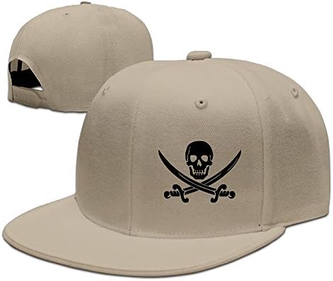 Karoda Jack Skull Flat Brim Baseball Caps Hip Hop Hat