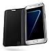 AICase Galaxy S7 Edge Case, Luxury Translucent View Window Sleep/Wake Up Function Cover Mirror Screen Flip Electroplate Plating Stand Full Body Protective Case for Samsung Galaxy S7 Edge (Black)