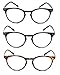 Outray Vintage Inspired Small Nails Round 3 Pack Spring Hinges Frame Reading Glasses 2.00