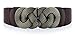 Retro Wide Metal Interlock Buckle Womens Elastic Waist Belt Cinch,Coffee 5,Large(28inch-42inch)