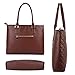 Laptop Bag for Women, 15.6 IN Thicker PU Leather Anti-vibration Laptop Tote with Smooth Zipper by ZYSUN(6028+coffee)