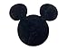 Disney Mickey Mouse Black Cotton Tufted Bath Rug (Official Disney Product)