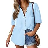 WiWi Women's Bamboo Viscose Nightgown – 3/4 Sleeve Sleep Shirt, Plus Size S-4X, Turquoise, X-Large, Machine Washable