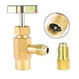 SANXIA R134A Can Tap Refrigerant Dispenser Thread Valve,Bottle Opener with Tank Adapter for 1/4