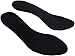 Cotton Flat Shoe Insert for Sandals & Sockless Shoes, Comfortable Shoe Insoles with Sweat-Absorbent Natural Fiber & Non-Slip Silicone Grip, Narrow-Cut Shoe Inserts for Women, Black, Size 38 - SoxsolS