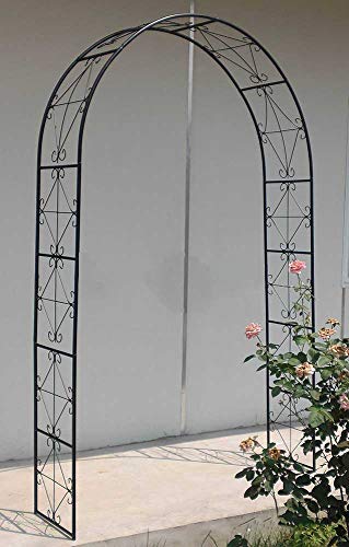 LYBC Rosenbogen Aus Metall Rankgitter Spalier Pergola Gartenbogen,200x140x36cm,Torbogen Spalier Rankhilfe Für… – Bild 8
