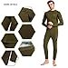 CL convallaria 2 Pack Long Johns Thermal Underwear for Men Soft Fleece Lined Base Layer Cold Weather Set Winter Bottom Top, Large, Crew Neck-Black and Black