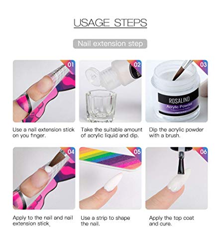 Acrylic Powder Acrylic Liquid Monomer Set Acrylic Nail Tools Manicure Art Starter Kit Nail Extension Tips Daily Nail Care Nail System for Beginners and Nail Professionals