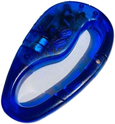 Mini FM Radio Portable Carabiner Keychain Clip Travel Sized + Headphones (1 Pack (Blue))