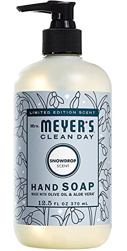 Mrs. MEYER'S Kitchen Set, Dish Soap, Hand Soap, and Multi-Surface Cleaner, 3 CT (Snowdrop)