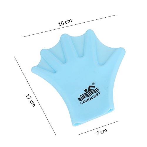Echeer Swimming Silicone Gloves, Kids Silicone Webbed Swim Gloves No Fading Children Aquatic Fitness Water Resistance Training Gloves