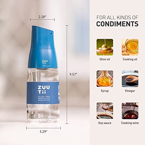 Zuutii Olive Oil Dispenser, Drip Free Spout Oil Dispenser Bottle for