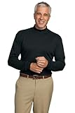 Port Authority Men's Interlock Knit Mock Turtleneck L Black