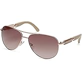 GUESS womens Metal Sunglasses Pilot Sunglasses