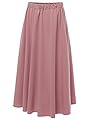 Women's Solid High Waist A-Line Pleated Flare Skirt - Made in USA