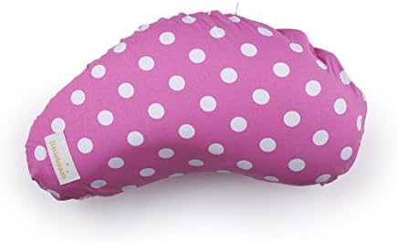 LittlebeamUS Nursing Cotton Cushion Pillow with Machine Washable Cover, Dots