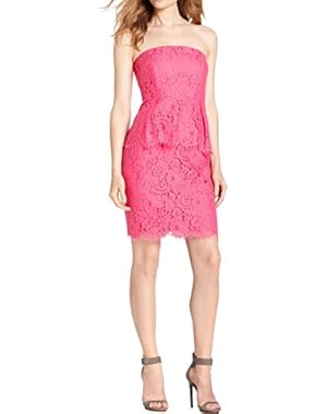 Calvin Klein Womens Lace Strapless Cocktail Dress