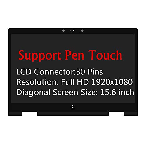 NBPCLCD 925736-001 15.6" FHD LED LCD Display Touch Screen Assembly w/Digitizer Board Bezel Replacement for HP Envy X360 15M-BP111DX 15M-BP112DX 15M-BP011DX 15M-BP012DX 15M-BQ021DX 15M-BQ121DX