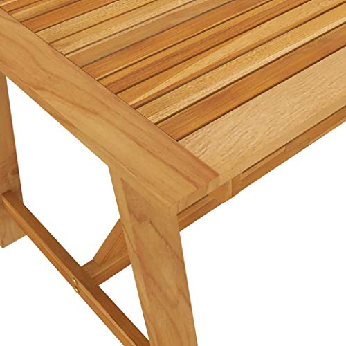 vidaXL Akazienholz Massiv Garten Esstisch Gartentisch Holztisch Gartenmöbel Tisch Küchentisch Esszimmertisch Terrassentisch 140x70x73,5cm – Bild 6