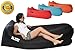 2L SPORTS Inflatable Air Lounger - Perfect for Travelling, Camping, Beach and Pool! Used as Air Chair, Hangout Sofa, Couch, Hammock, with carry bag. Easy to Inflate! (BLACK)