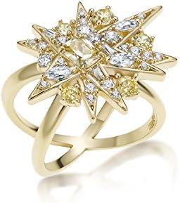 MIYUMIRO Women's Star Gold Plated X Ring (8)