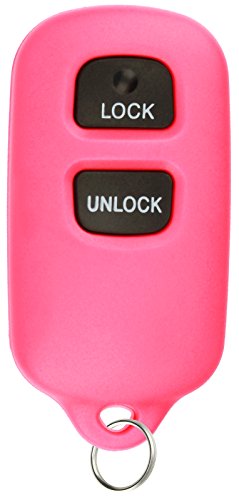 KeylessOption Replacement 2 Button Plus Panic Keyless Entry Remote Control Key Fob Compatible with HYQ12BAN, HYQ12BBX Pink