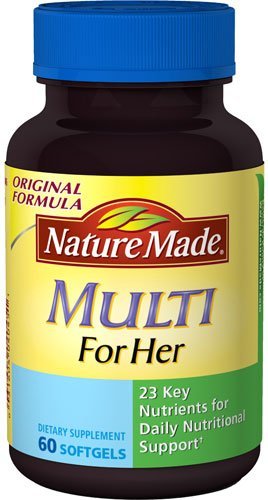 Nature Made Multi For Her with Iron & Calcium, Liquid Softgels, 60 ct. Nature Made Multi For Her with Iron & Calcium, Liquid Softgels, 60 ct.
