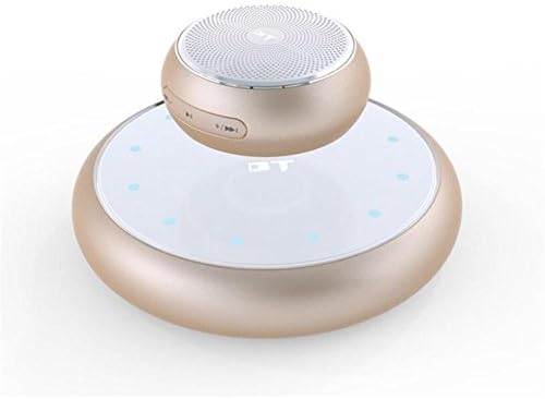 Levitating Bluetooth Speakers Multi-color LED Portable Floating Levitation Maglev Metal creative, gold, m6